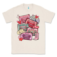 Natural valentines day cassette tapes Classic Tee - MaliasSmallBusiness
