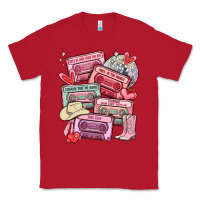 Red valentines day cassette tapes Classic Tee - MaliasSmallBusiness