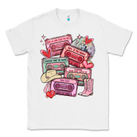White valentines day cassette tapes Classic Tee - MaliasSmallBusiness
