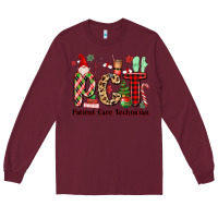 Burgundy pct christmas Long Sleeve Tee - MaliasSmallBusiness