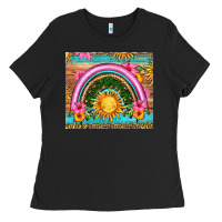 Black summer rainbow Ladies Tee - HRA Design Shop