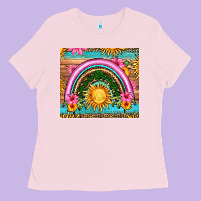 Summer Rainbow Ladies Tee Designed By Hra Design Shop