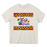 Cream i'm not drunk i'm patriotic Heavy Core Tee - HRA Design Shop