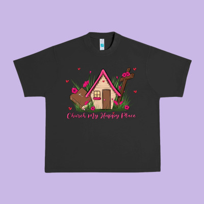 Church Is My Happy Place Urban Heavy Tee Designed By Maliassmallbusiness