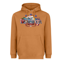 Meerkat American Teacher 4th of july Heavyweight Hoodie - HowdyJamesFarm