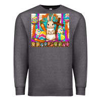 Charcoal Heather easter day rabbit Premium Sweatshirt - TumblerDesignByShophia