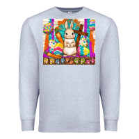 Heather Grey easter day rabbit Premium Sweatshirt - TumblerDesignByShophia