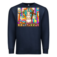 Navy easter day rabbit Premium Sweatshirt - TumblerDesignByShophia