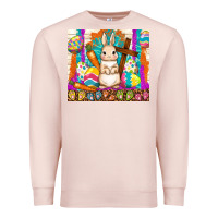 Pale Pink easter day rabbit Premium Sweatshirt - TumblerDesignByShophia
