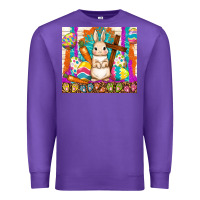 Purple easter day rabbit Premium Sweatshirt - TumblerDesignByShophia