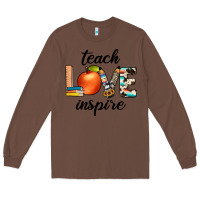 Chestnut teach love inspıre Long Sleeve Tee - JahusDesignShop