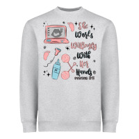 Heather Grey she works willingly with her hands Heavyweight Sweatshirt - MaliasSmallBusiness