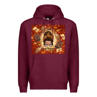 Burgundy wizard head mom Premium Hoodie - TumblerDesignByShophia