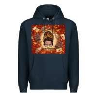Navy wizard head mom Premium Hoodie - TumblerDesignByShophia