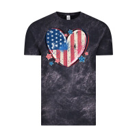 Cloud Black usa heart Vintage Tee - MaliasSmallBusiness