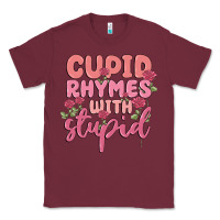 Burgundy cupid rhymes with stupid Classic Tee - MaliasSmallBusiness