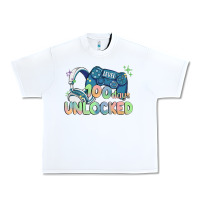 White level 100 days unlocked Urban Heavy Tee - MaliasSmallBusiness