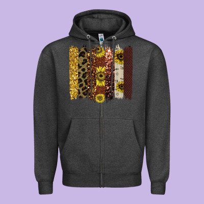 Fall Glitter Brush Strokes Zipper Hoodie Designed By Bettercallsaul