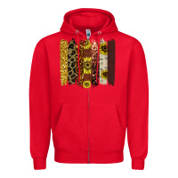 Red fall glitter brush strokes Zipper Hoodie - Bettercallsaul