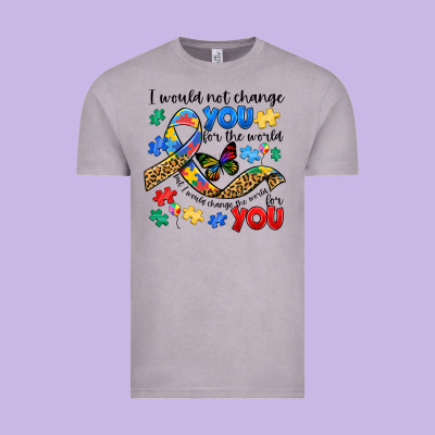 I Would Not Change You Autism Vintage Tee Designed By Jahusdesignshop
