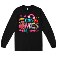 Black little miss fourth grade Long Sleeve Tee - NancyCooperArtShop