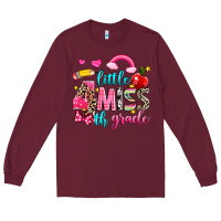 Burgundy little miss fourth grade Long Sleeve Tee - NancyCooperArtShop
