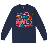 Navy little miss fourth grade Long Sleeve Tee - NancyCooperArtShop
