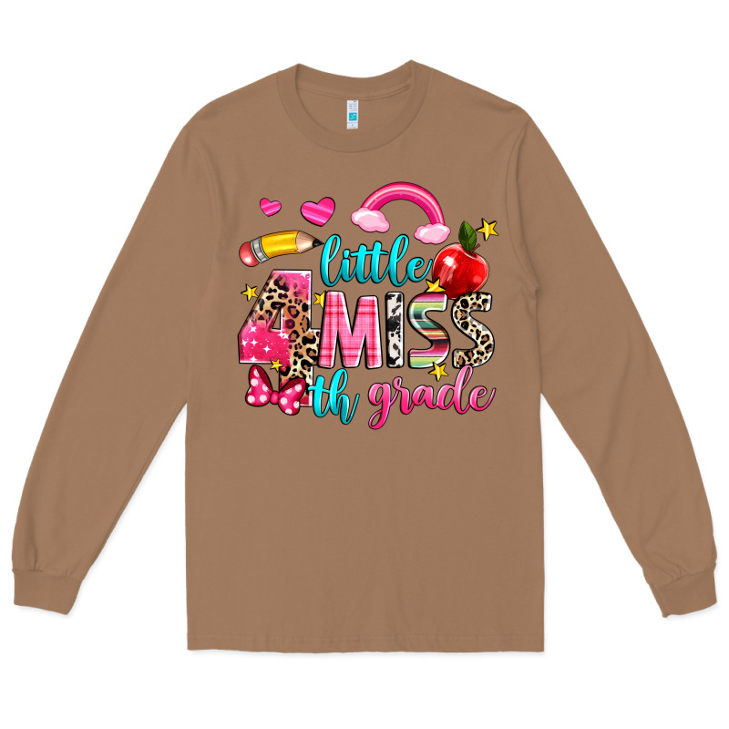 Little Miss Fourth Grade Long Sleeve Tee by NancyCooperArtShop | Teevron