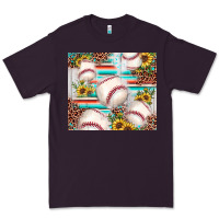 Plum baseball leopard sunflower Premium Tee - JahusDesignShop