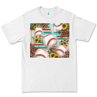 White baseball leopard sunflower Premium Tee - JahusDesignShop