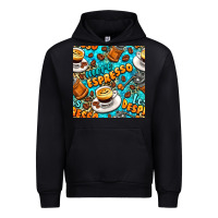 Black more espresso less despresso coffee with leopard seamless pattern bbs Urban Hoodie - BundleAndBundleShop