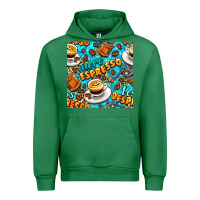 Emerald more espresso less despresso coffee with leopard seamless pattern bbs Urban Hoodie - BundleAndBundleShop