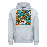 Heather Grey more espresso less despresso coffee with leopard seamless pattern bbs Urban Hoodie - BundleAndBundleShop