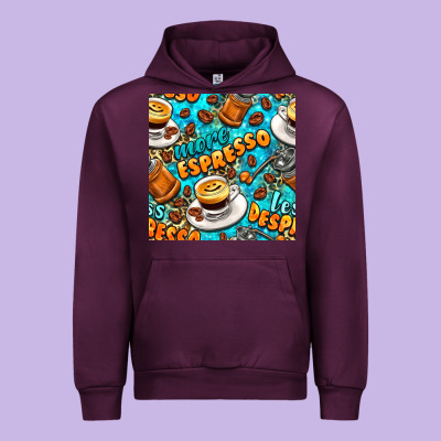More Espresso Less Despresso Coffee With Leopard Seamless Pattern Bbs Urban Hoodie Designed By Bundleandbundleshop