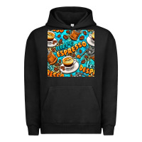 Pigment Black more espresso less despresso coffee with leopard seamless pattern bbs Urban Hoodie - BundleAndBundleShop