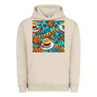 Pigment French Oak more espresso less despresso coffee with leopard seamless pattern bbs Urban Hoodie - BundleAndBundleShop