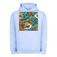 Pigment Grape Ice more espresso less despresso coffee with leopard seamless pattern bbs Urban Hoodie - BundleAndBundleShop