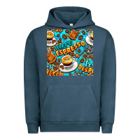 Pigment Midnight Navy more espresso less despresso coffee with leopard seamless pattern bbs Urban Hoodie - BundleAndBundleShop