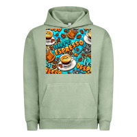 Pigment Oil Green more espresso less despresso coffee with leopard seamless pattern bbs Urban Hoodie - BundleAndBundleShop