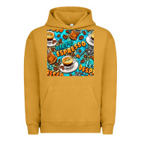 Pigment Peanut Butter more espresso less despresso coffee with leopard seamless pattern bbs Urban Hoodie - BundleAndBundleShop