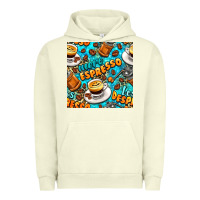 Pigment Pistachio more espresso less despresso coffee with leopard seamless pattern bbs Urban Hoodie - BundleAndBundleShop
