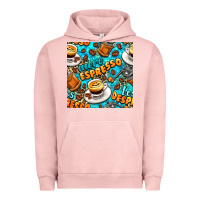 Pigment Salmon more espresso less despresso coffee with leopard seamless pattern bbs Urban Hoodie - BundleAndBundleShop