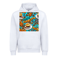White more espresso less despresso coffee with leopard seamless pattern bbs Urban Hoodie - BundleAndBundleShop
