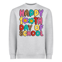 Heather Grey happy 100 th day of school Heavyweight Sweatshirt - MaliasSmallBusiness