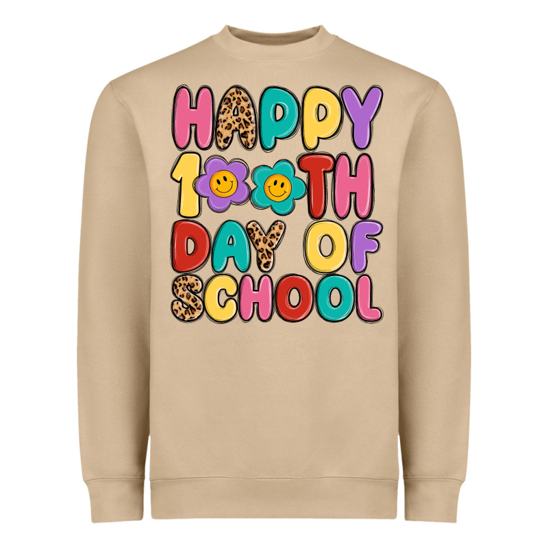 Happy 100 Th Day Of School Heavyweight Sweatshirt by MaliasSmallBusiness | Teevron