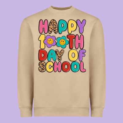 Happy 100 Th Day Of School Heavyweight Sweatshirt Designed By Maliassmallbusiness