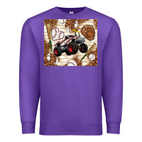 Purple baseball crusher Premium Sweatshirt - TumblerDesignByShophia