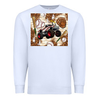 White baseball crusher Premium Sweatshirt - TumblerDesignByShophia