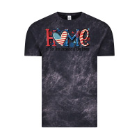 Cloud Black home of the free because of the brave Vintage Tee - MaliasSmallBusiness