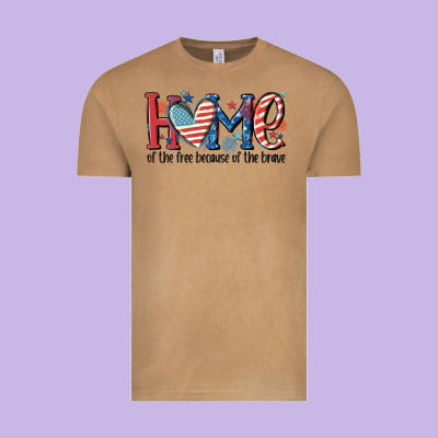 Home Of The Free Because Of The Brave Vintage Tee Designed By Maliassmallbusiness